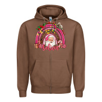 Chestnut pink christmas believe  rainbow Zipper Hoodie - AdoDesignShop