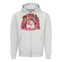 Dove Grey pink christmas believe  rainbow Zipper Hoodie - AdoDesignShop