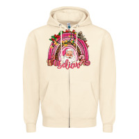 Sandshell pink christmas believe  rainbow Zipper Hoodie - AdoDesignShop
