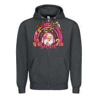 Smoke pink christmas believe  rainbow Zipper Hoodie - AdoDesignShop