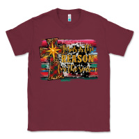 Burgundy jesus i̇s the reason for the season christmas Classic Tee - RanaPortraitStore