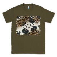 Army Green black and white cowhide background Classic Tee - BarkalooDesign
