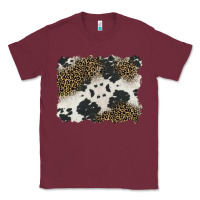 Burgundy black and white cowhide background Classic Tee - BarkalooDesign