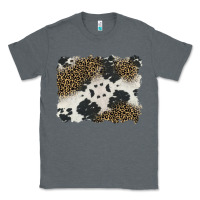 Charcoal Heather black and white cowhide background Classic Tee - BarkalooDesign