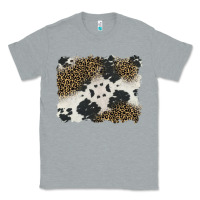 Heather Grey black and white cowhide background Classic Tee - BarkalooDesign