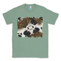 Sage black and white cowhide background Classic Tee - BarkalooDesign