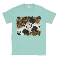 Seafoam black and white cowhide background Classic Tee - BarkalooDesign