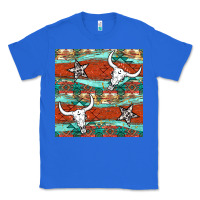 True Royal western aztec bull skull stars seamless pattern Classic Tee - BundleAndBundleShop