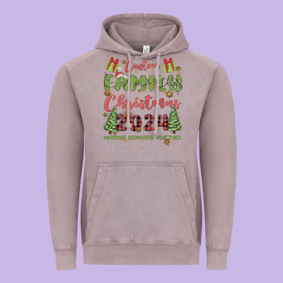 Vintage Hoodie custom family christmas 2024 marking memories toge