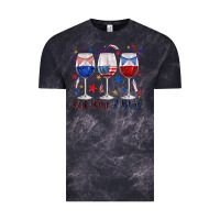 Cloud Black red wine and blue wine glasses Vintage Tee - texasbilliewilder