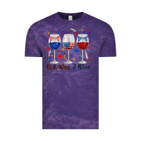 Cloud Purple red wine and blue wine glasses Vintage Tee - texasbilliewilder