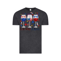 Red Wine And Blue Wine Glasses Vintage Tee | Teevron