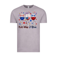 Vintage Zinc red wine and blue wine glasses Vintage Tee - texasbilliewilder