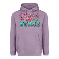Lavender western blessed nurse pink floral arrow Heavyweight Hoodie - BarkalooDesign