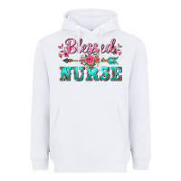 White western blessed nurse pink floral arrow Heavyweight Hoodie - BarkalooDesign
