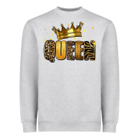 Heather Grey queen glitter Heavyweight Sweatshirt - RanaPortraitStore