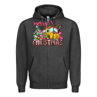 Charcoal Heather merry christmas Zipper Hoodie - AdoDesignShop