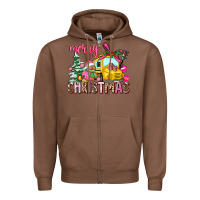 Chestnut merry christmas Zipper Hoodie - AdoDesignShop