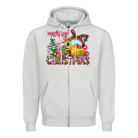 Dove Grey merry christmas Zipper Hoodie - AdoDesignShop