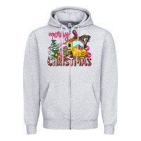 Heather Grey merry christmas Zipper Hoodie - AdoDesignShop