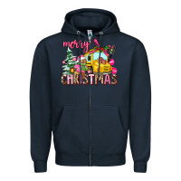 Navy merry christmas Zipper Hoodie - AdoDesignShop