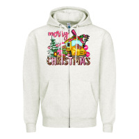 Oatmeal Heather merry christmas Zipper Hoodie - AdoDesignShop