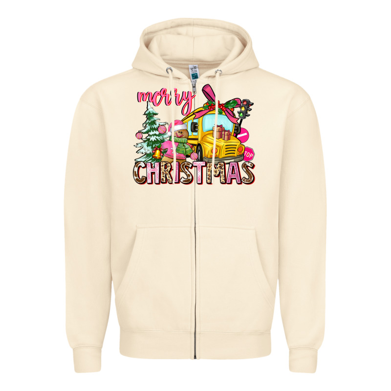 Merry Christmas Zipper Hoodie by AdoDesignShop | Teevron