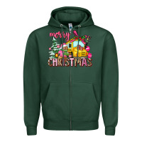 Sports Green merry christmas Zipper Hoodie - AdoDesignShop