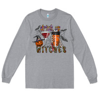 Heather Grey drink up witches Long Sleeve Tee - CowhideDigitalArt