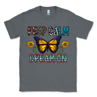 Charcoal Heather keep calm dream on Classic Tee - CowhideDigitalArt