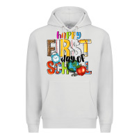 Dove Grey happy first day of school Premium Hoodie - NancyCooperArtShop