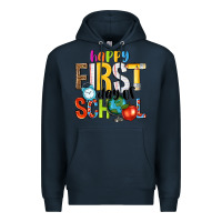 Navy happy first day of school Premium Hoodie - NancyCooperArtShop