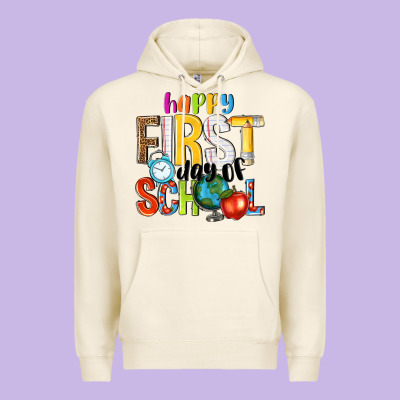 Happy First Day Of School Premium Hoodie Designed By Nancycooperartshop
