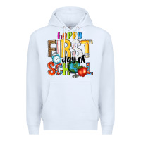 White happy first day of school Premium Hoodie - NancyCooperArtShop