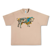 Burro charolais bull with sunflowers and gemstone western patterns Urban Heavy Tee - RanaPortraitStore