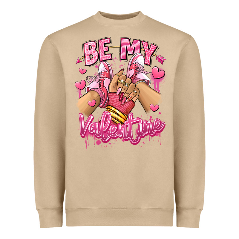Be My Valentine Light Skinned Girl Sneakers Heavyweight Sweatshirt by RanaPortraitStore | Teevron