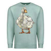 Seafoam american pekin duck Premium Sweatshirt - LillyAllenDesigns