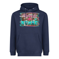 Navy western blessed nurse pink floral arrow  background Heavyweight Hoodie - BarkalooDesign