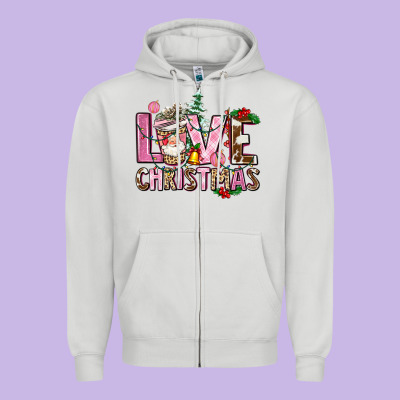 Love Christmas Zipper Hoodie Designed By Adodesignshop