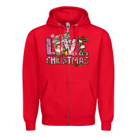 Red love christmas Zipper Hoodie - AdoDesignShop