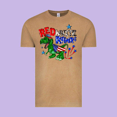 Vintage Tee red white rawr billie wilder