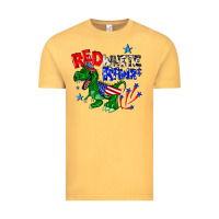Vintage Mustard red white rawr billie wilder Vintage Tee - texasbilliewilder