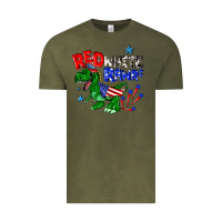 Vintage Olive red white rawr billie wilder Vintage Tee - texasbilliewilder
