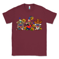Burgundy american gnomes Classic Tee - FaDigitalArtStudio