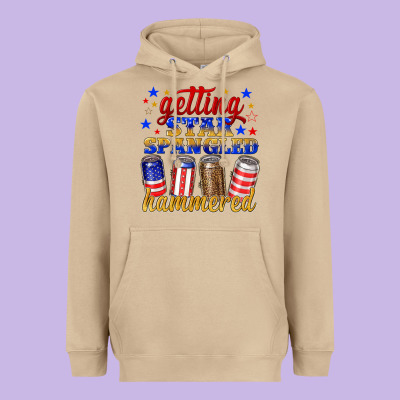 Getting Star Spangled Hammered Heavyweight Hoodie Designed By Nancycooperartshop