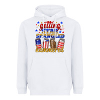 White getting star spangled hammered Heavyweight Hoodie - NancyCooperArtShop