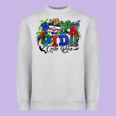 Heavyweight Sweatshirt pura vida costa rica rana
