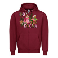 Burgundy hot cocoa Zipper Hoodie - AdoDesignShop