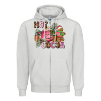 Dove Grey hot cocoa Zipper Hoodie - AdoDesignShop