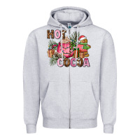 Heather Grey hot cocoa Zipper Hoodie - AdoDesignShop